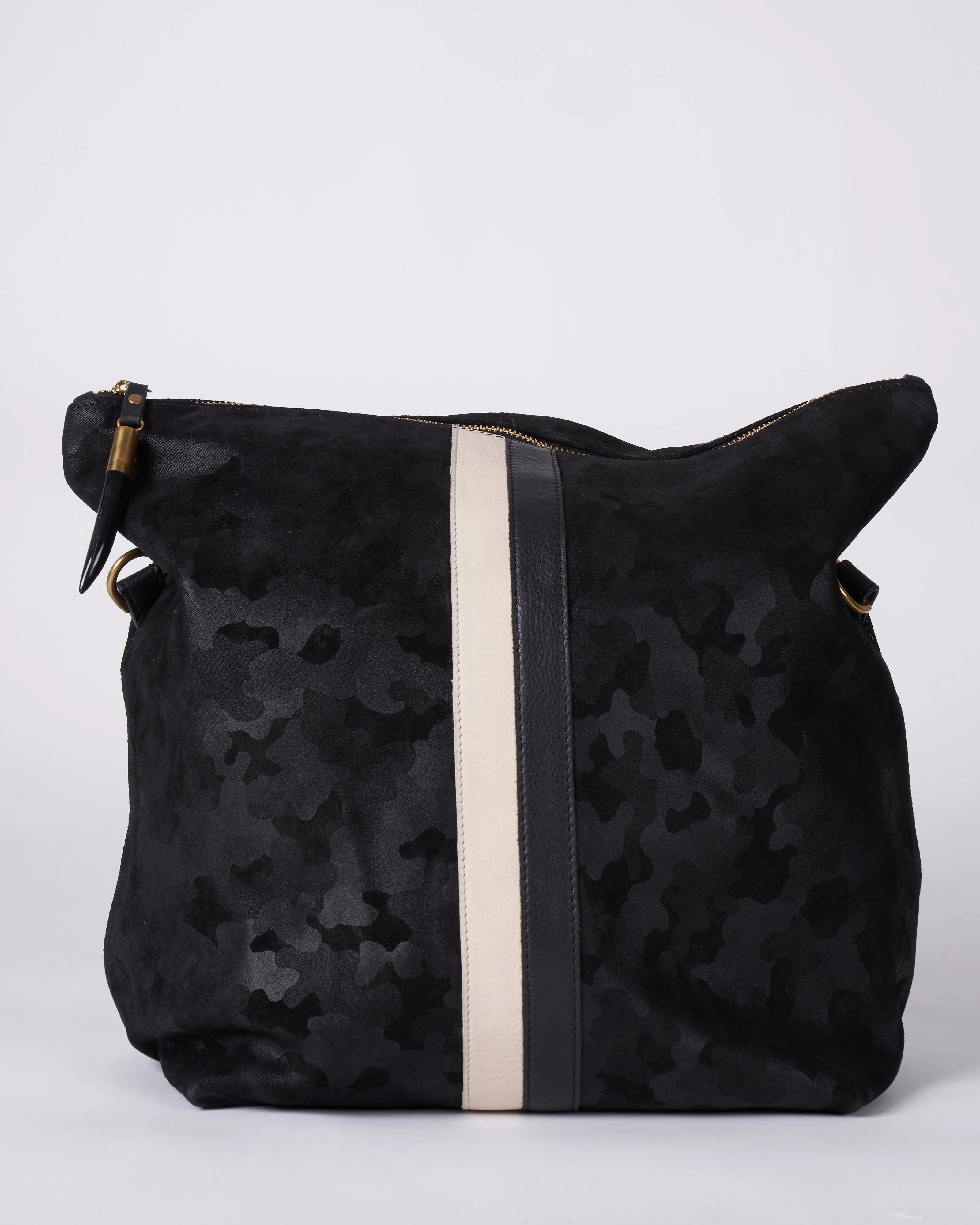 morleigh convertible backpack - black camo suede