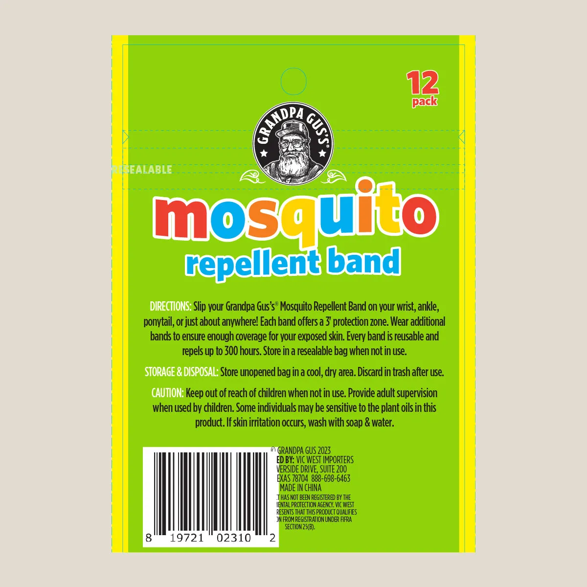 Mosquito Bands (Assorted - 12 Pack)