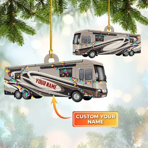 Motorhome Class A - Custom Shaped Ornament 98