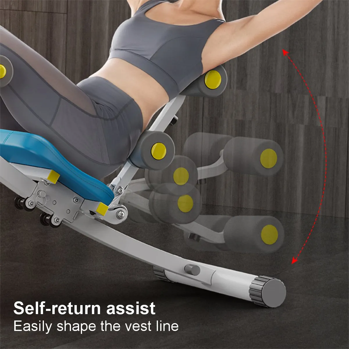 Multifunction 4 Levers Adjustable Bench Sit Up Abdominal Trainer Exercise Bench Home Gym Fitness