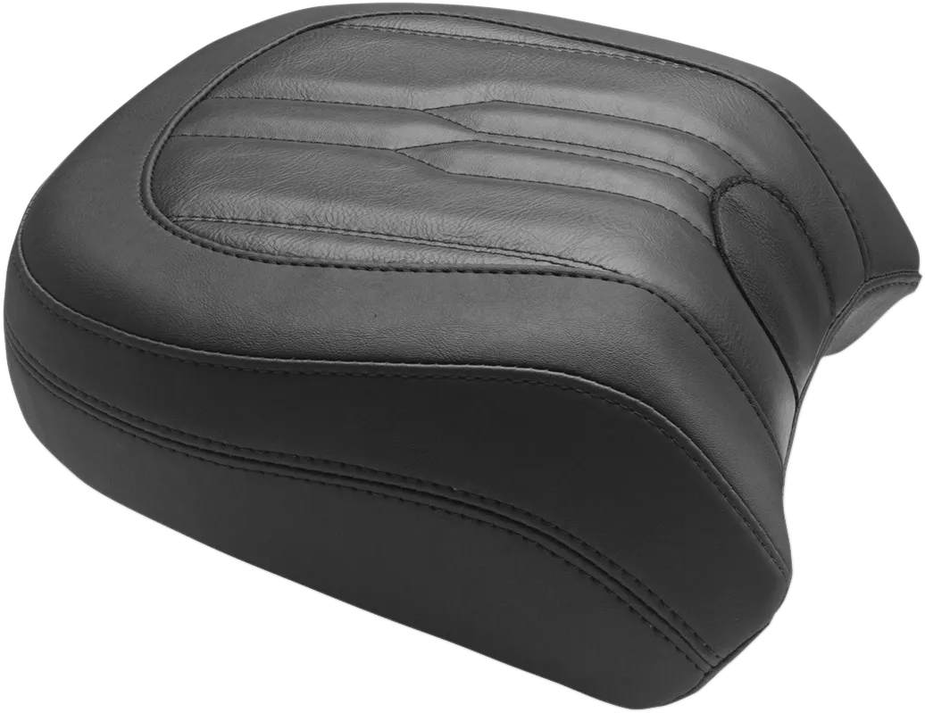 Mustang 79026 Standard Touring Seat with Backrest - Quad Stitch - Black