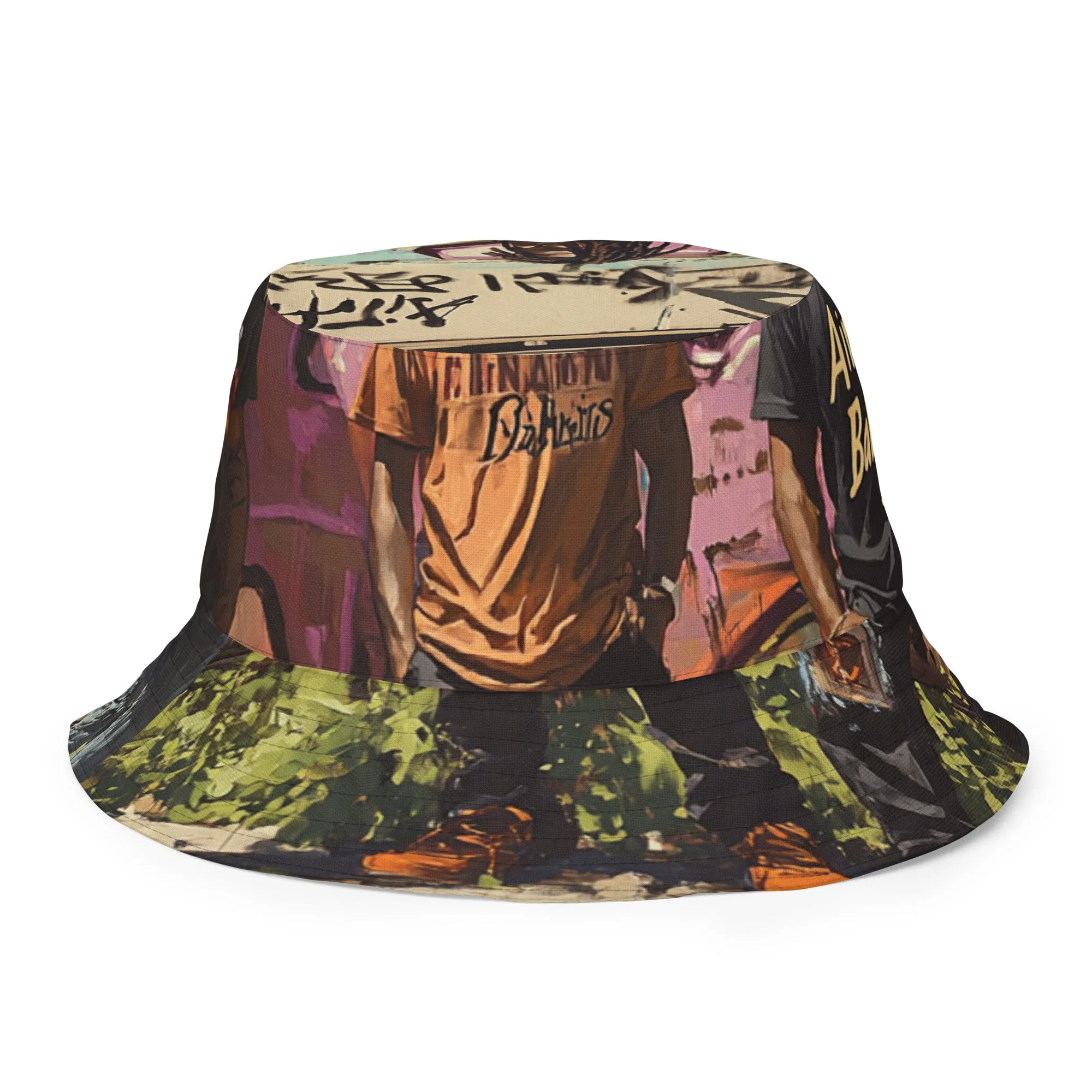 Nappy Gang Grafiti 3 Homies Reversible bucket hat
