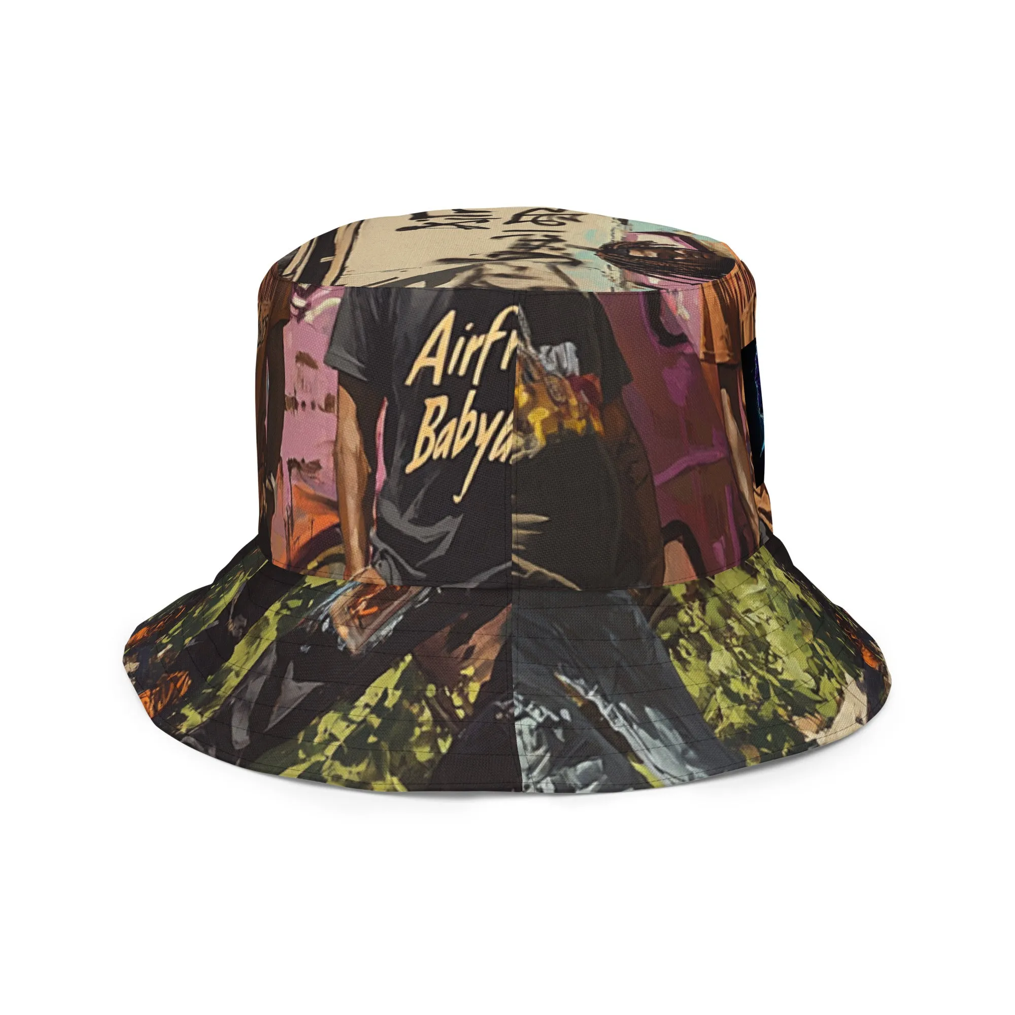Nappy Gang Grafiti 3 Homies Reversible bucket hat