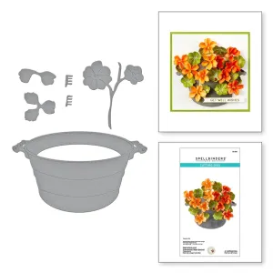 Nasturtium and Galvanised Wash Bucket