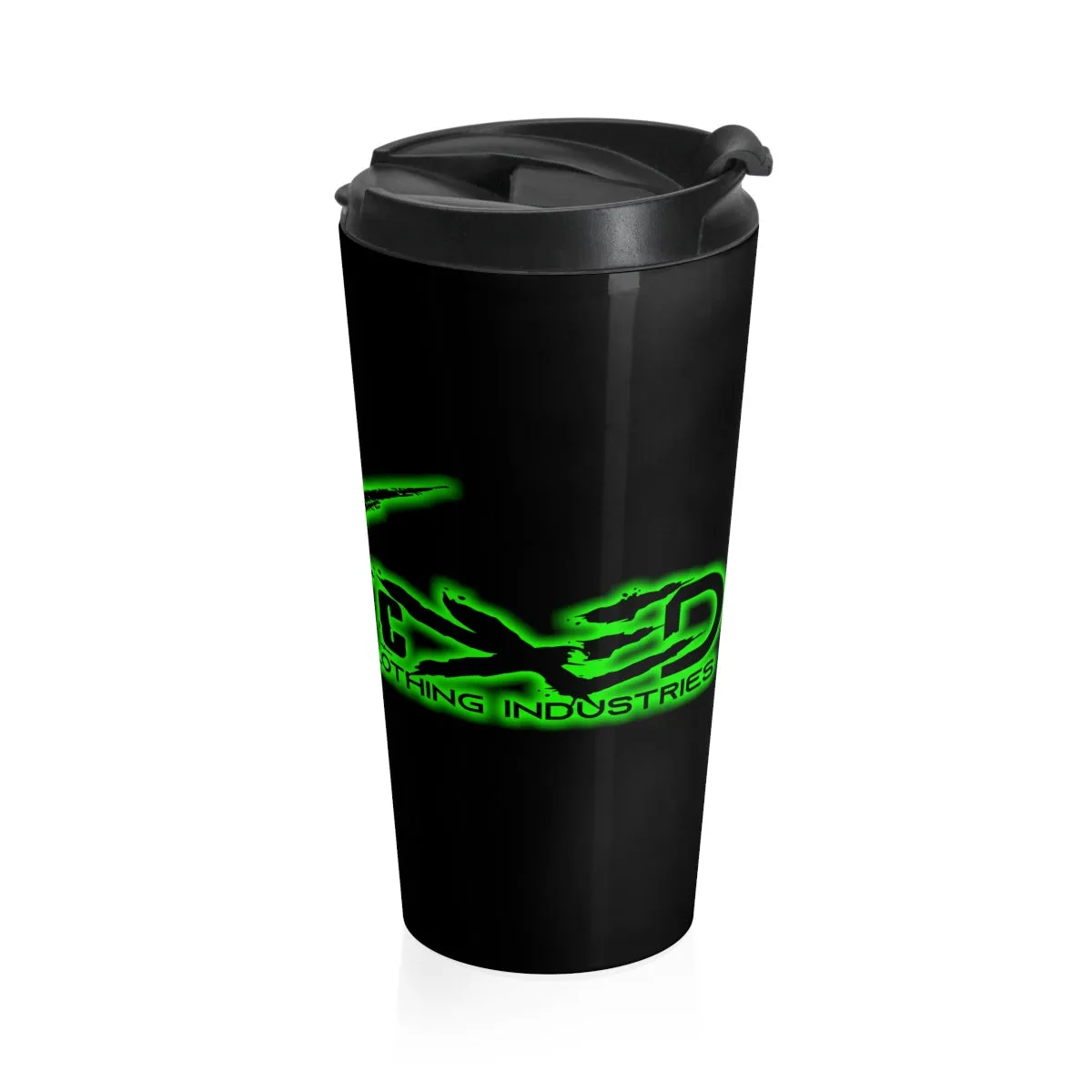 Neon Green/ Stainless Steel Travel Mug