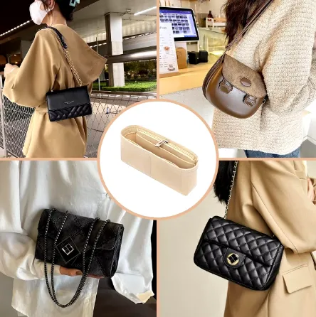NEW Bag Organizer for Longchamp Small Handbag Inner Finishing Storage Purse Liner Insert Organizer Mini Size