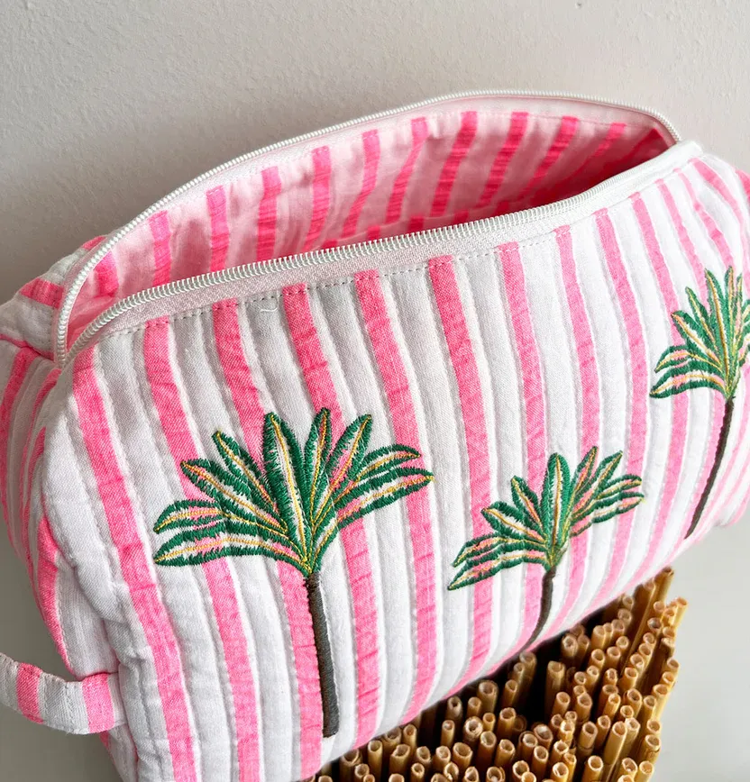 NM - Wash Bag | Pink Palm