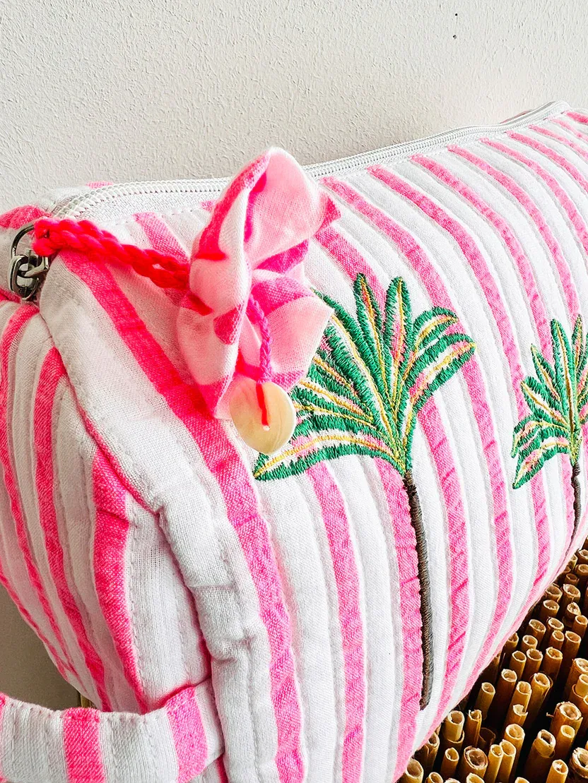NM - Wash Bag | Pink Palm