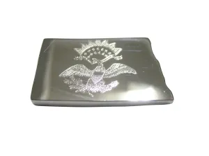 North Dakota State Map Shape and Flag Design Magnet