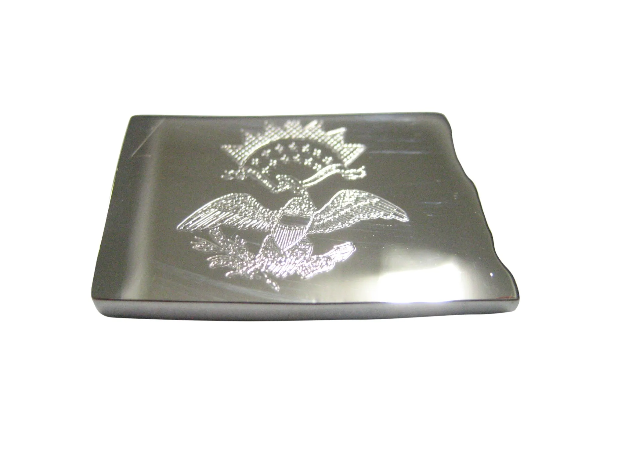 North Dakota State Map Shape and Flag Design Magnet