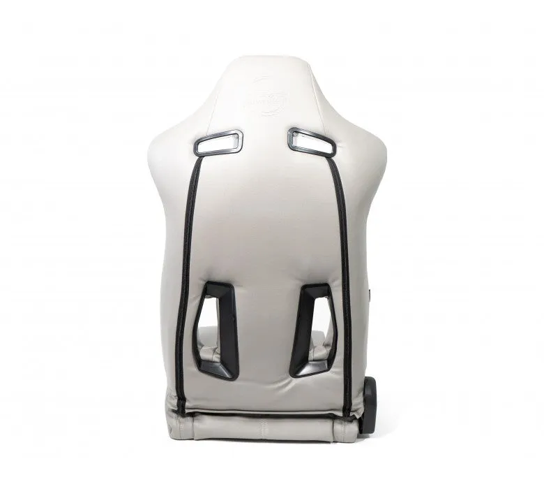 NRG RSC-810GY L/R "The Arrow" Grey Vinyl Racing Seat with Grey Stitching
