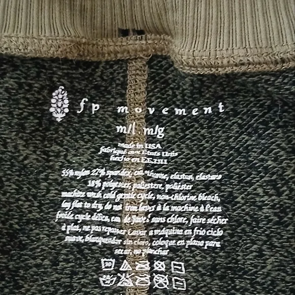 NWOT Free People Point Break Shorts Size M/L Colorblock Compression Army Green