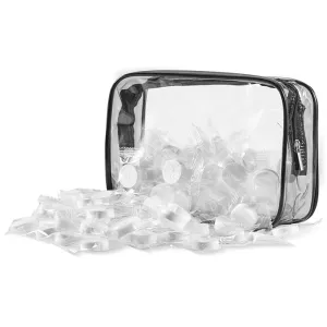 OBTANIM 100 PCS Compressed Towels Disposable Portable Mini Coin Tissue Hand Wipe Camping Face Towel Tablets with Waterproof Clear Plastic Storage Bag for Travel Camping Hiking Home Beauty