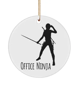Office Ninja Office Manager Administrative Assistant for Coworker Ceramic Christmas Tree Ornament