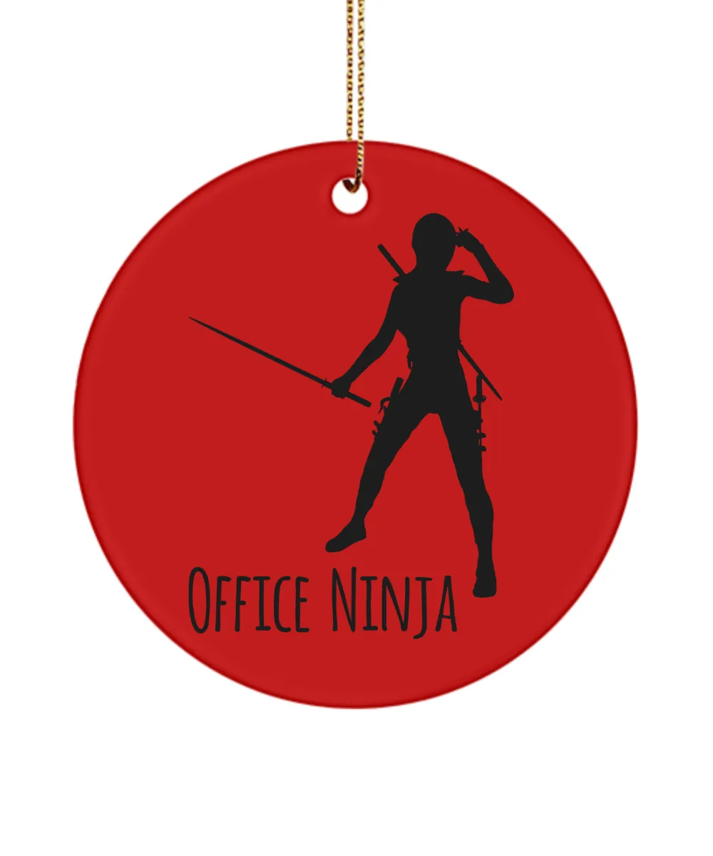 Office Ninja Office Manager Administrative Assistant for Coworker Ceramic Christmas Tree Ornament