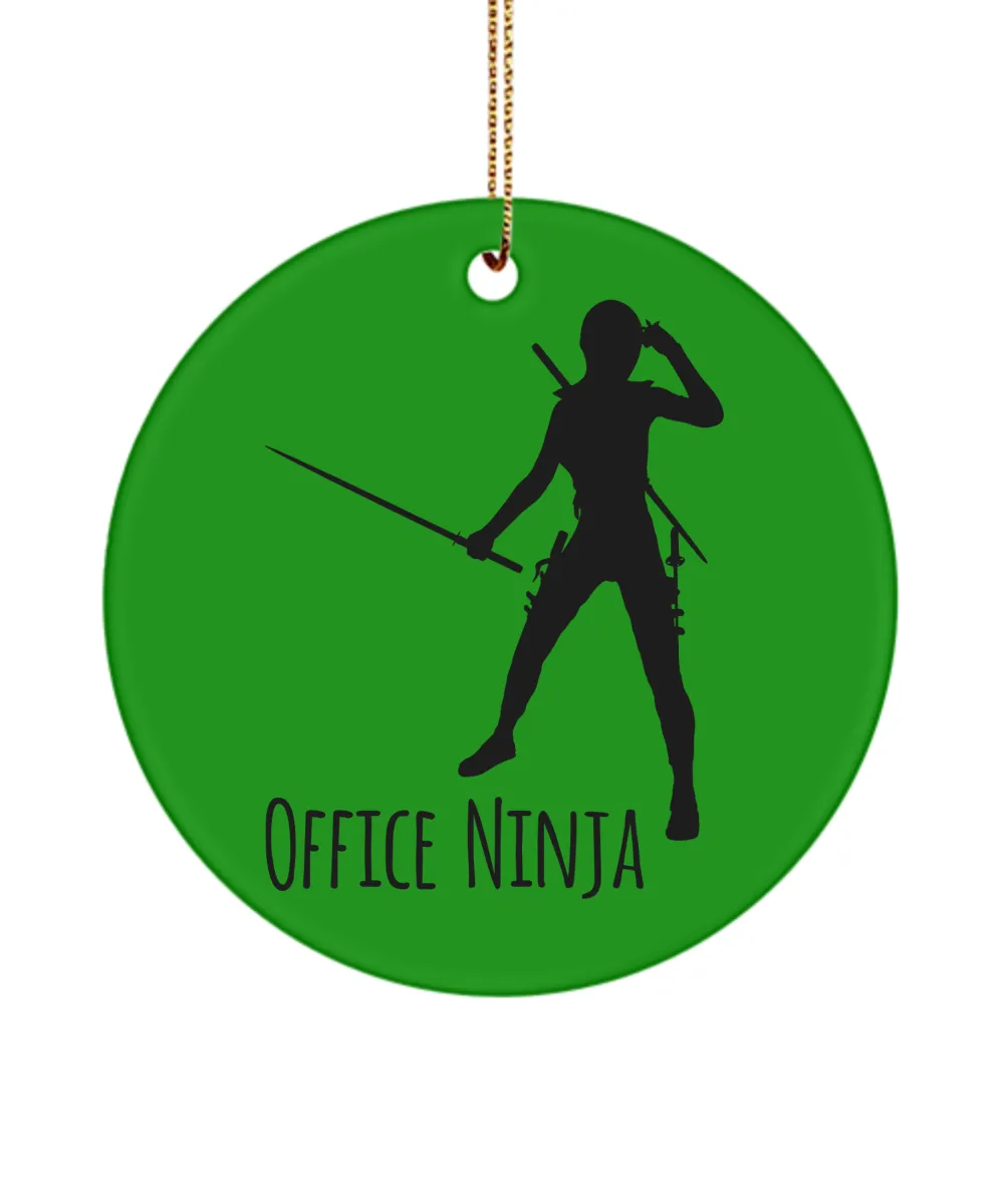 Office Ninja Office Manager Administrative Assistant for Coworker Ceramic Christmas Tree Ornament