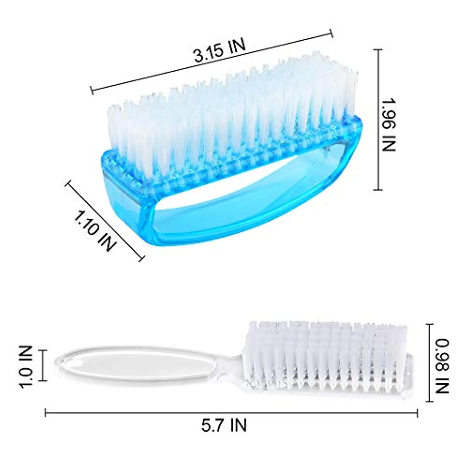 OKF New Version Nail Brush with More Practical Handle, Fingernail Brush Easy to Clean Toes and Nails Scrub(5 Pack)