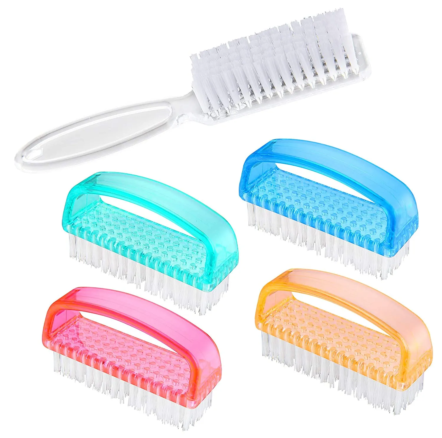 OKF New Version Nail Brush with More Practical Handle, Fingernail Brush Easy to Clean Toes and Nails Scrub(5 Pack)