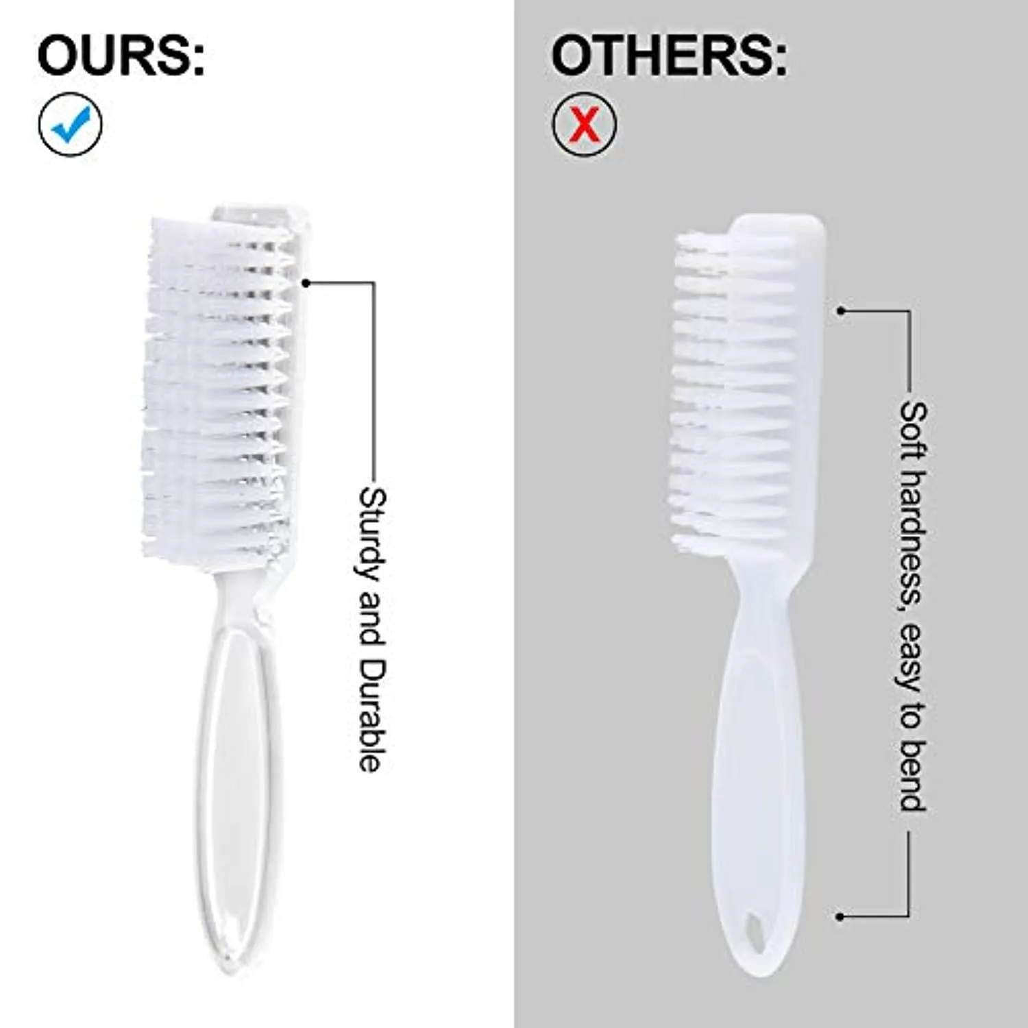 OKF New Version Nail Brush with More Practical Handle, Fingernail Brush Easy to Clean Toes and Nails Scrub(5 Pack)