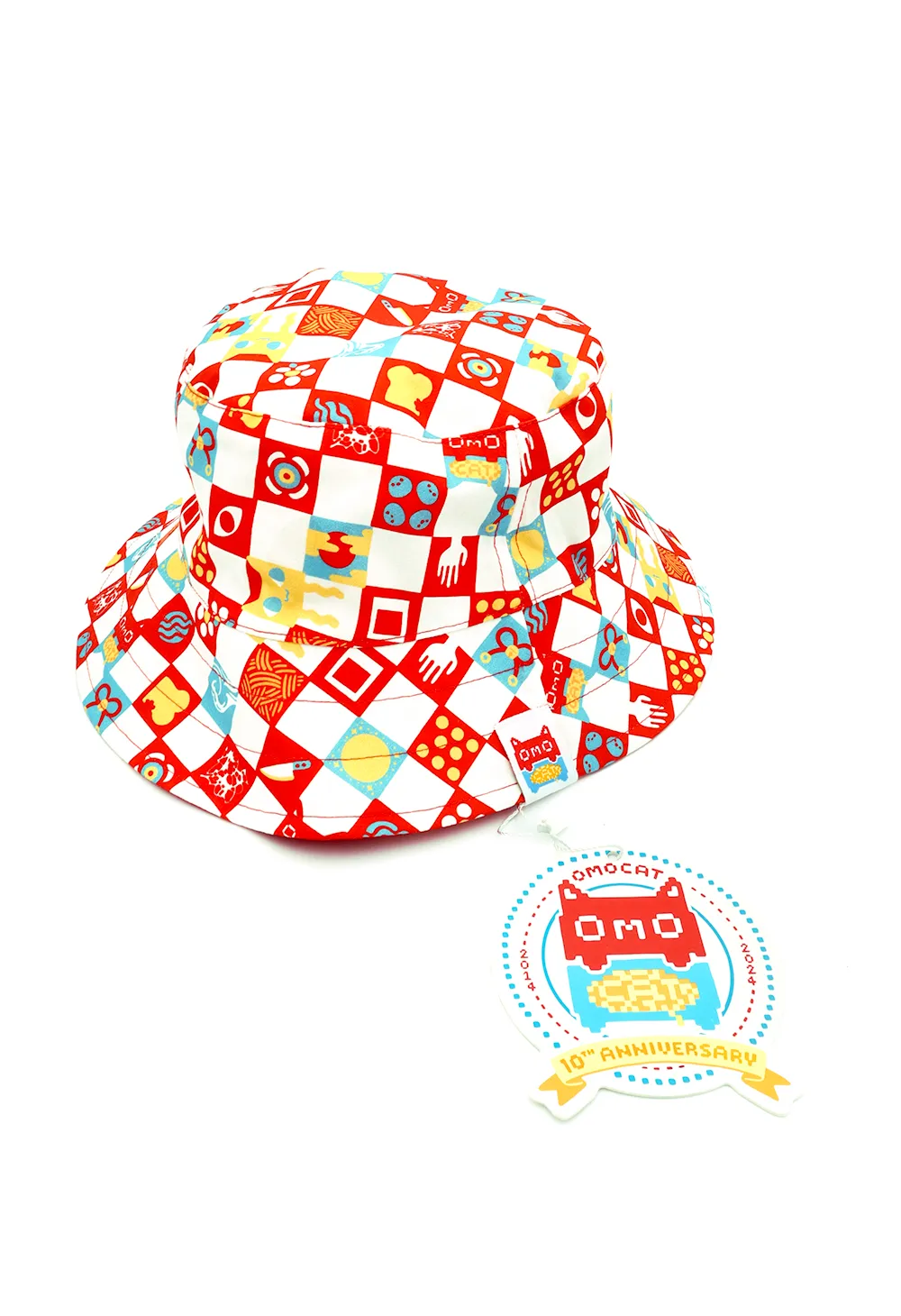 OMOCAT Checkered Bucket Hat