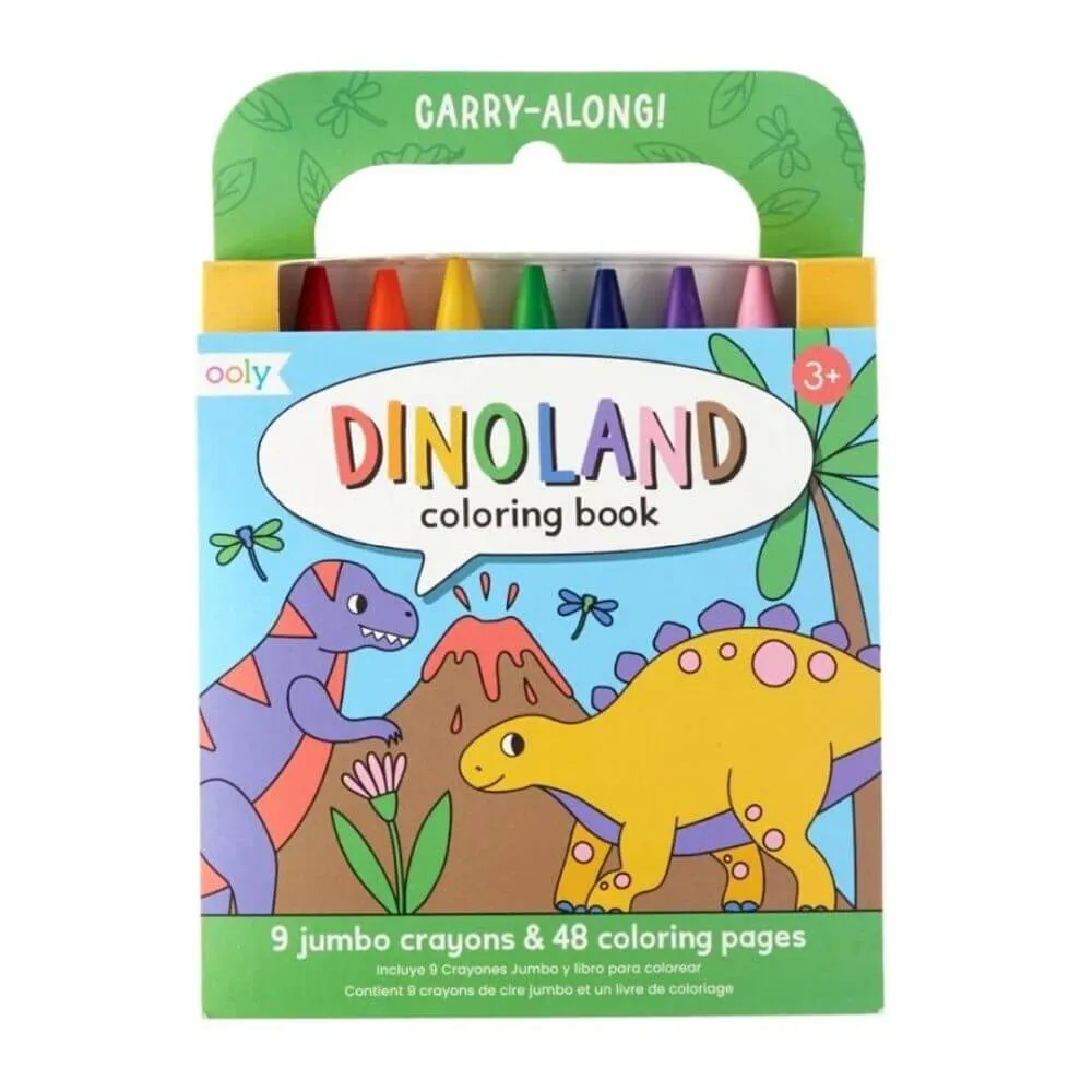 Ooly Dinoland Carry Along Colouring Book Set