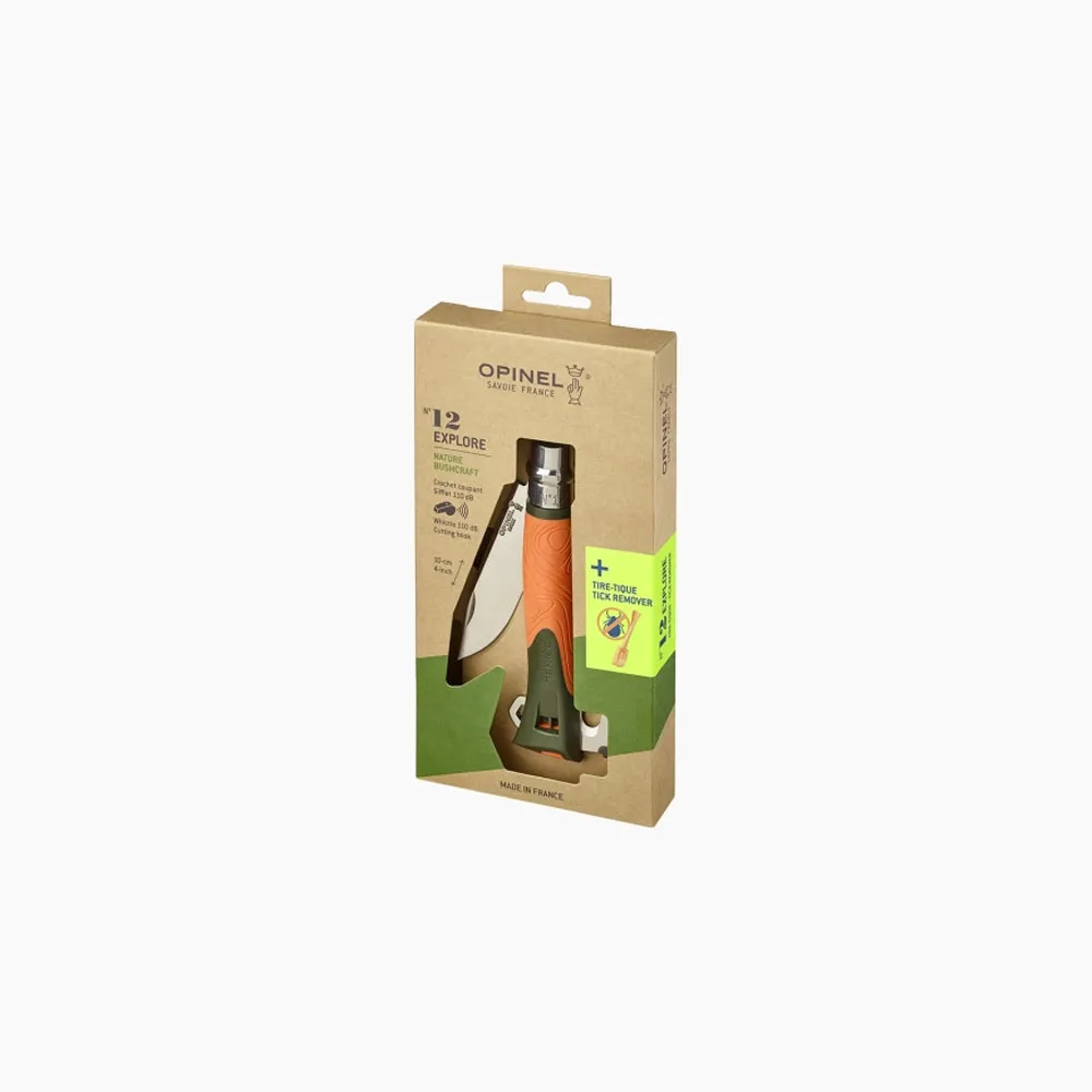 Opinel Explore Knife Stainless No 12 w/Tick Remover