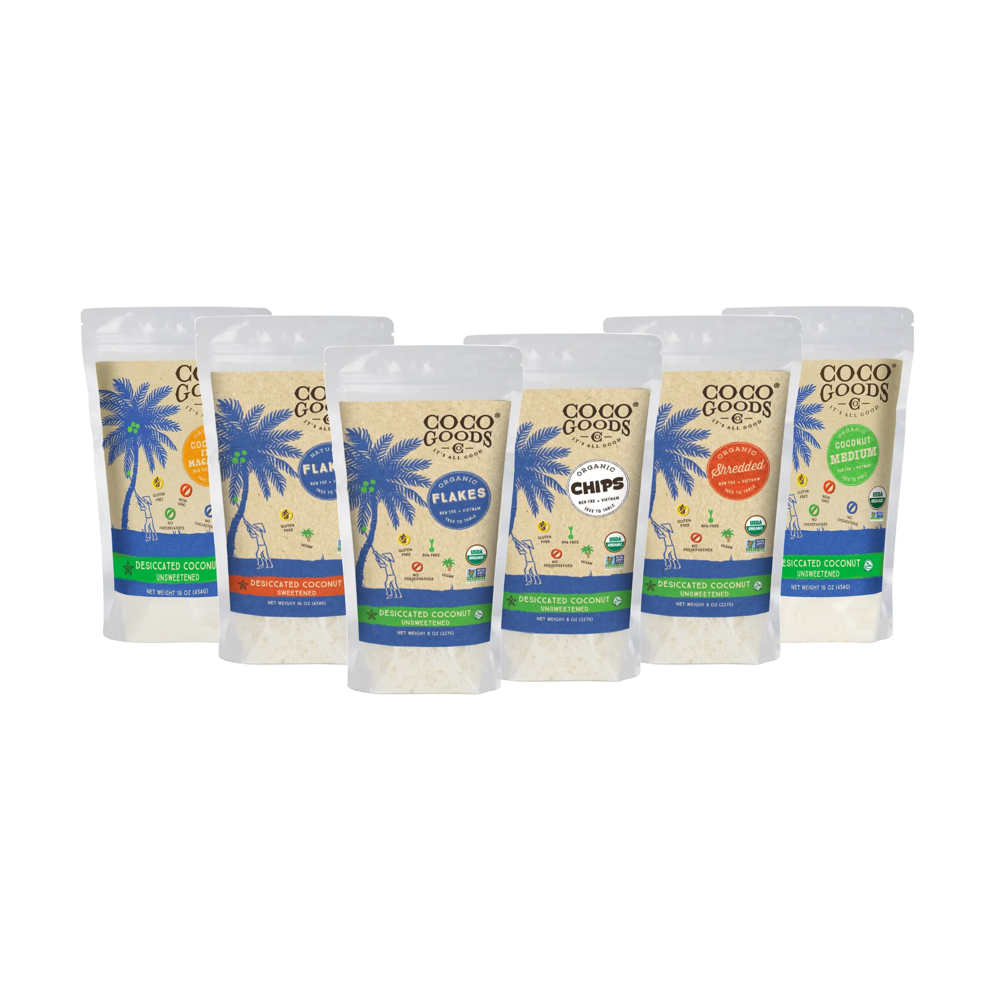 Organic Unsweetened Desiccated Coconut, Chips Grade 8 oz, 2 Pack