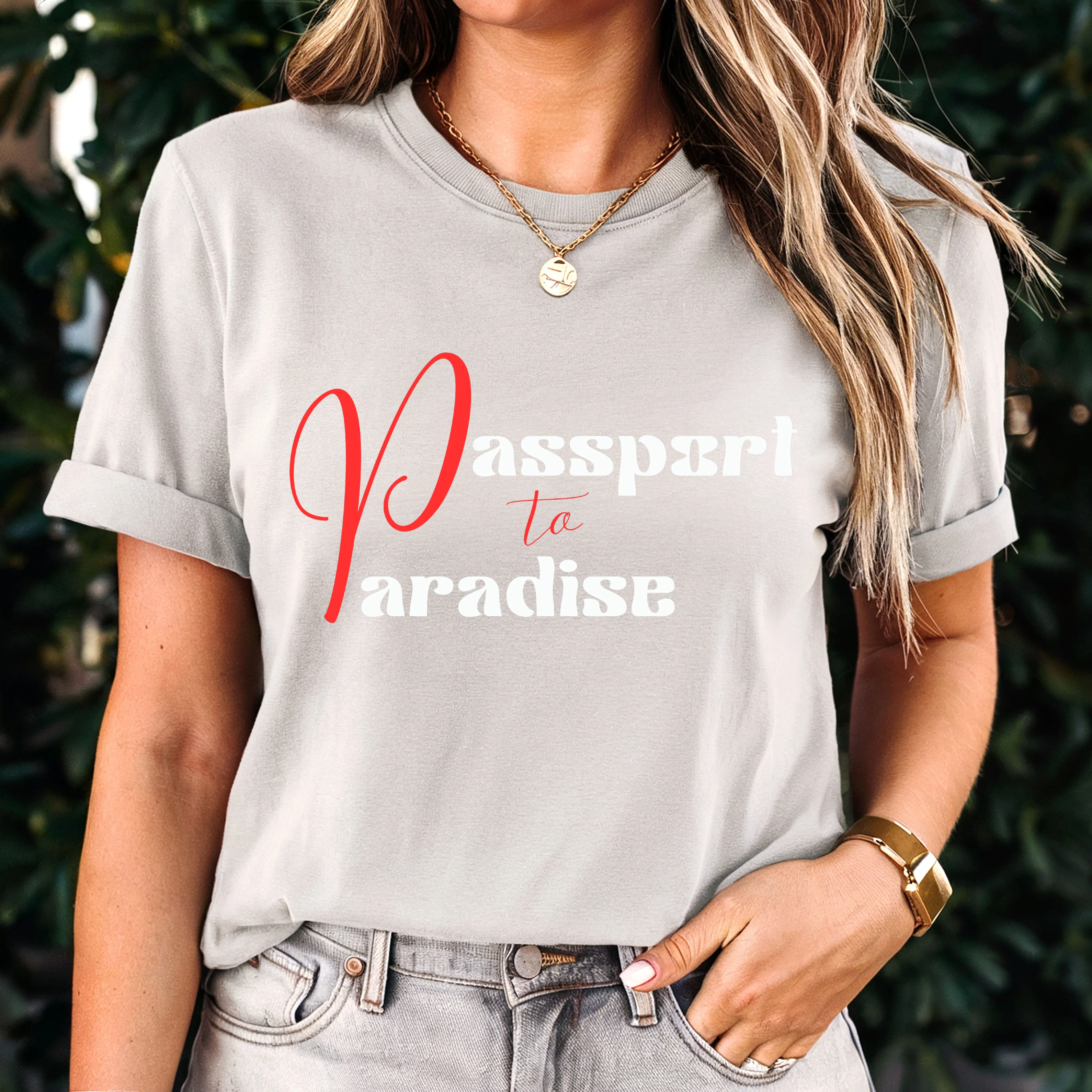 Passport To Paradise Shirt For Women Vacation Shirt, Girls Trip Shirt, Cute Travel Shirt, Airplane Shirt, Cruise Shirt Travel Gifts For Her