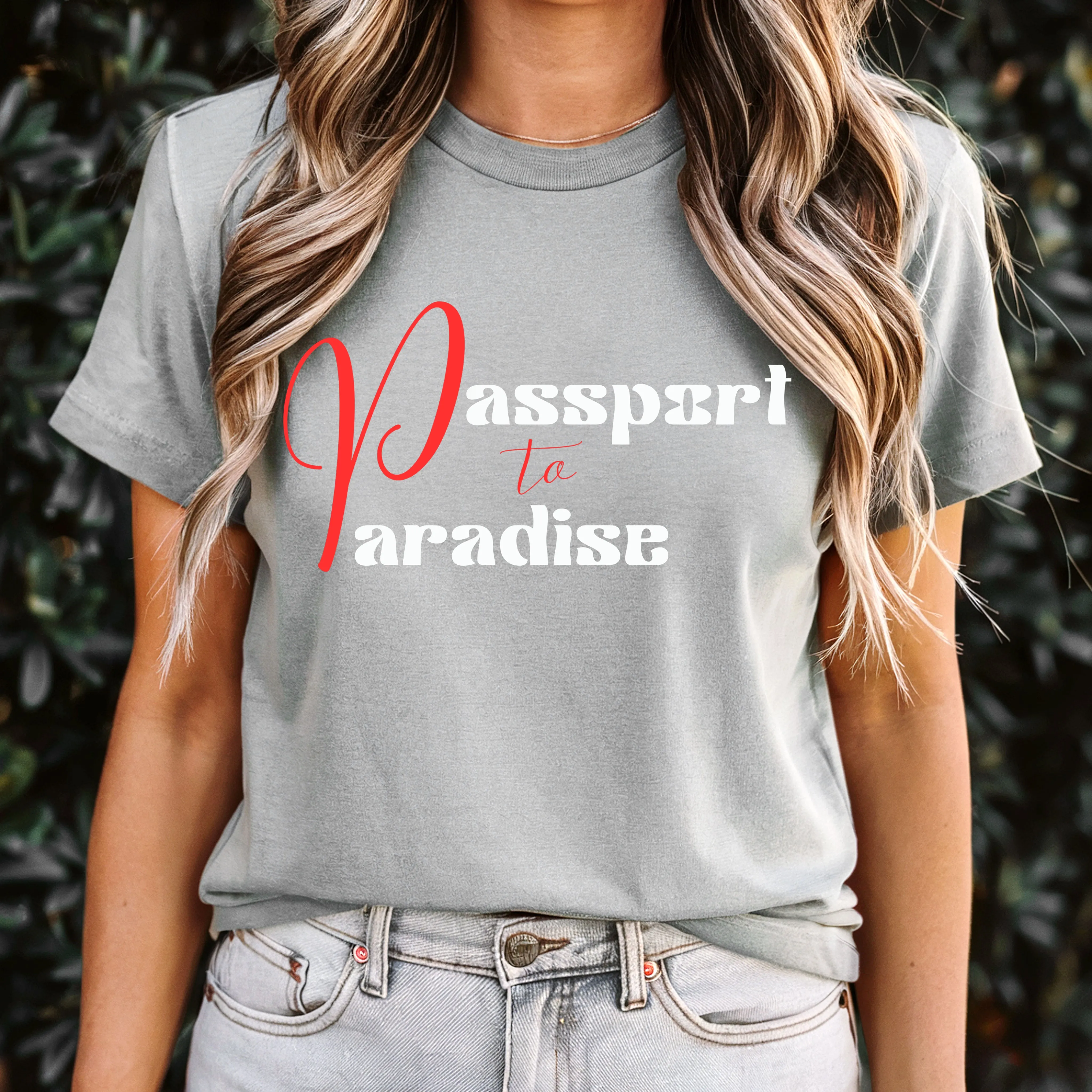 Passport To Paradise Shirt For Women Vacation Shirt, Girls Trip Shirt, Cute Travel Shirt, Airplane Shirt, Cruise Shirt Travel Gifts For Her
