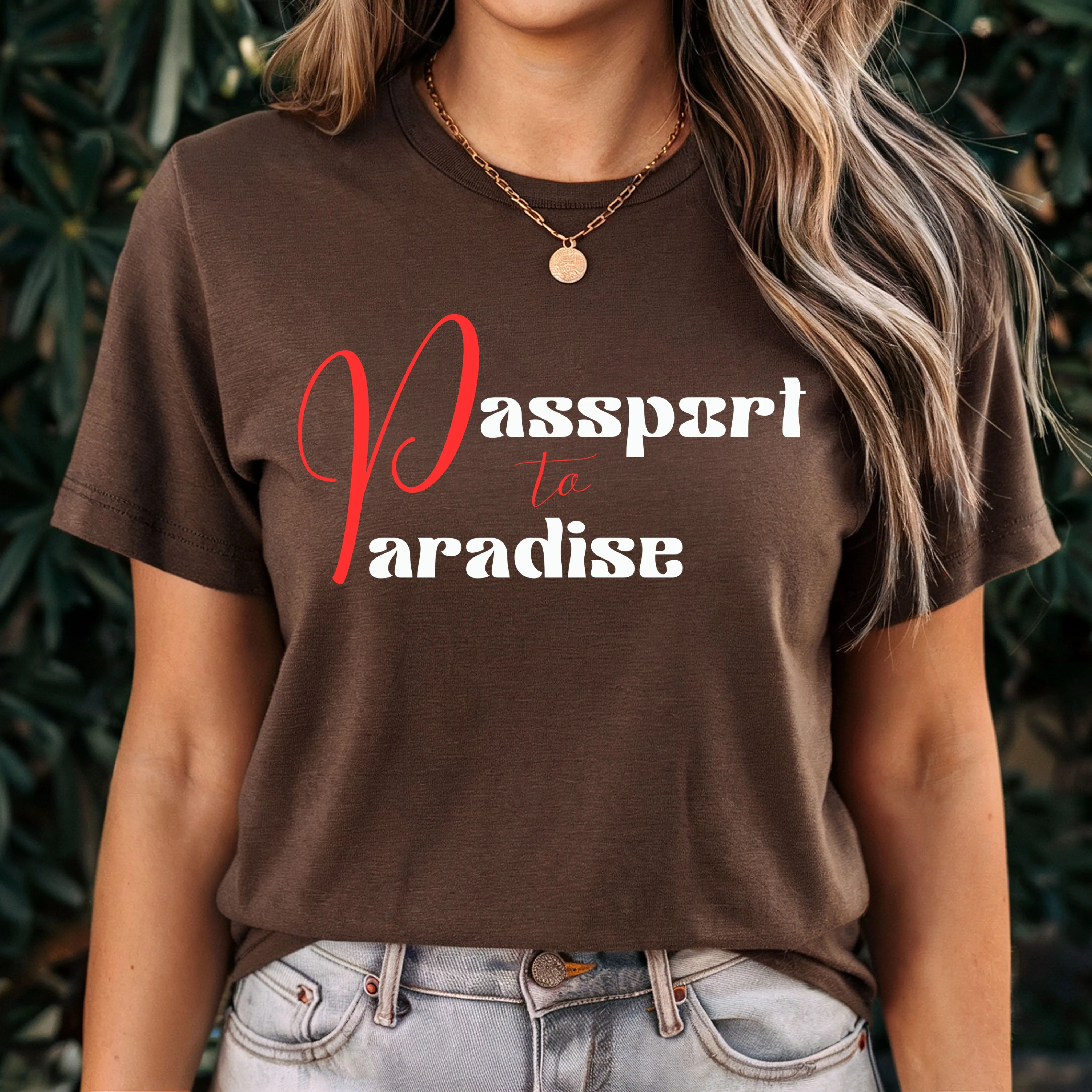 Passport To Paradise Shirt For Women Vacation Shirt, Girls Trip Shirt, Cute Travel Shirt, Airplane Shirt, Cruise Shirt Travel Gifts For Her