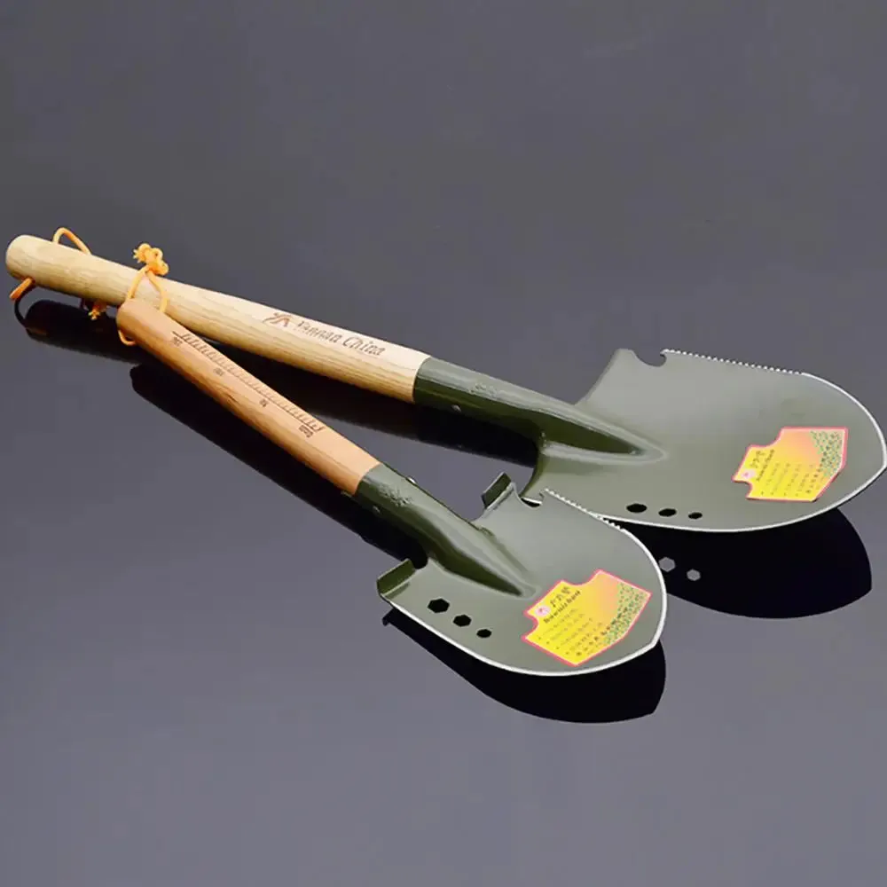 PELLE MILITAIRE PLIANTE AVEC BÂTON EN BOIS