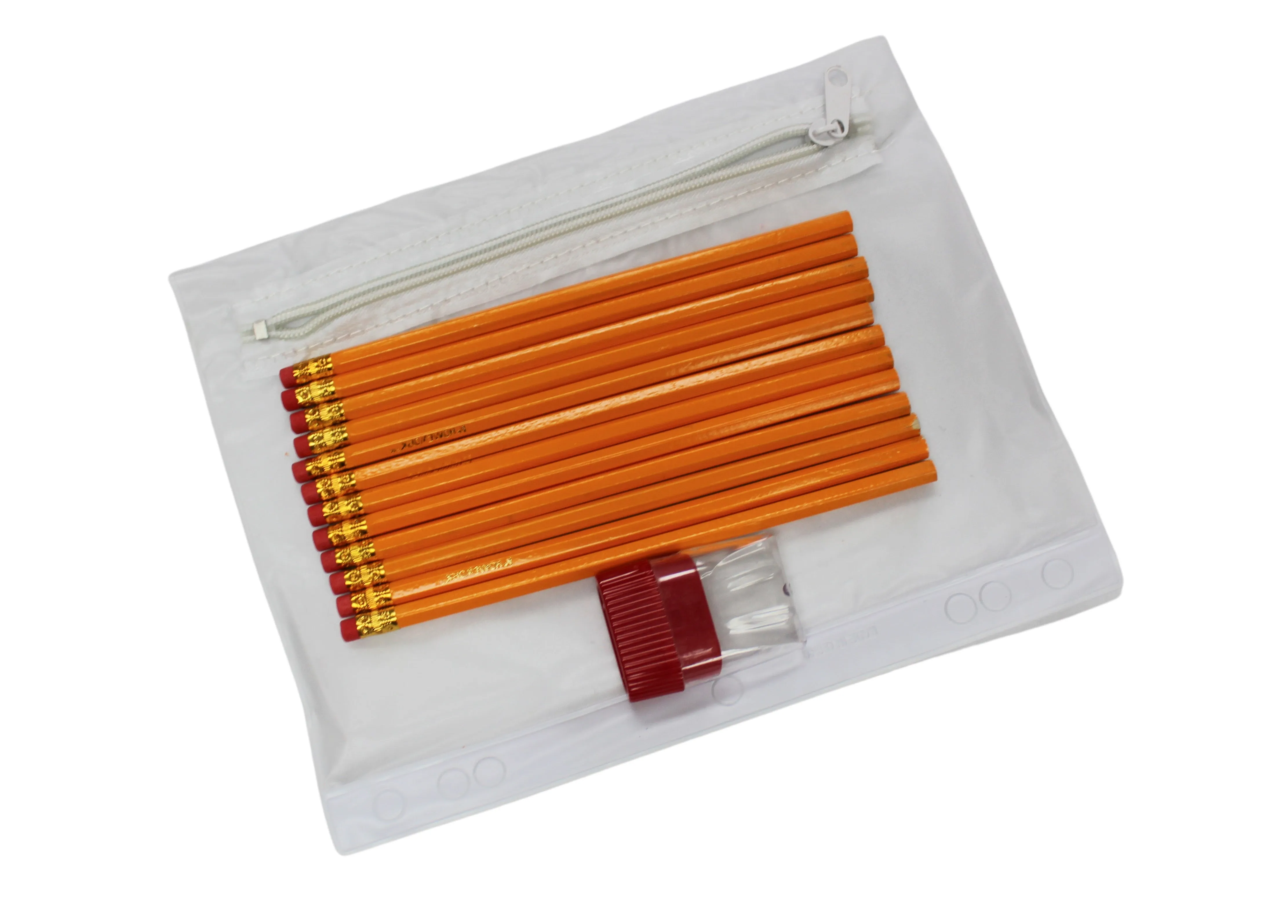 Pencil Carrying Bag w/ 12 Pencils and Sharpener