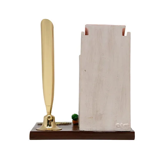 Peranakan House Polyresin Cylinder Pen Holder - Pink