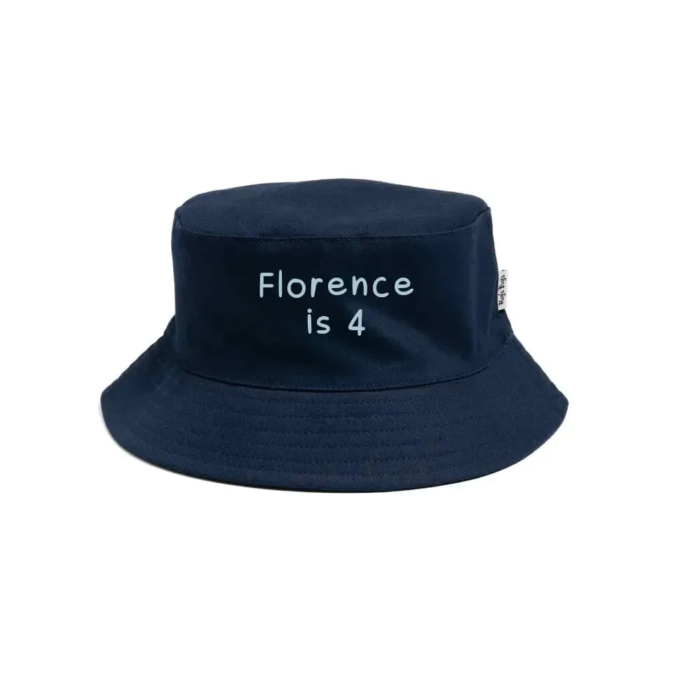 Personalised Name & Age Kids' Bucket Hat