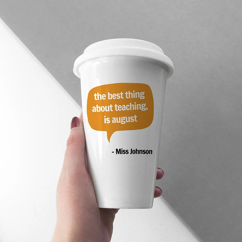 Personalised Teacher Says Travel Mug