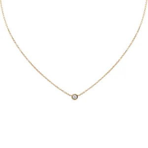 Petite Round Bezel Necklace