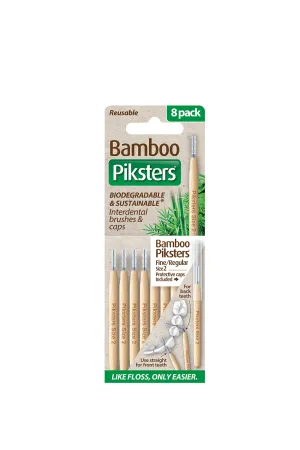 PIKSTERS Bamboo White size 2 -  8 Pack