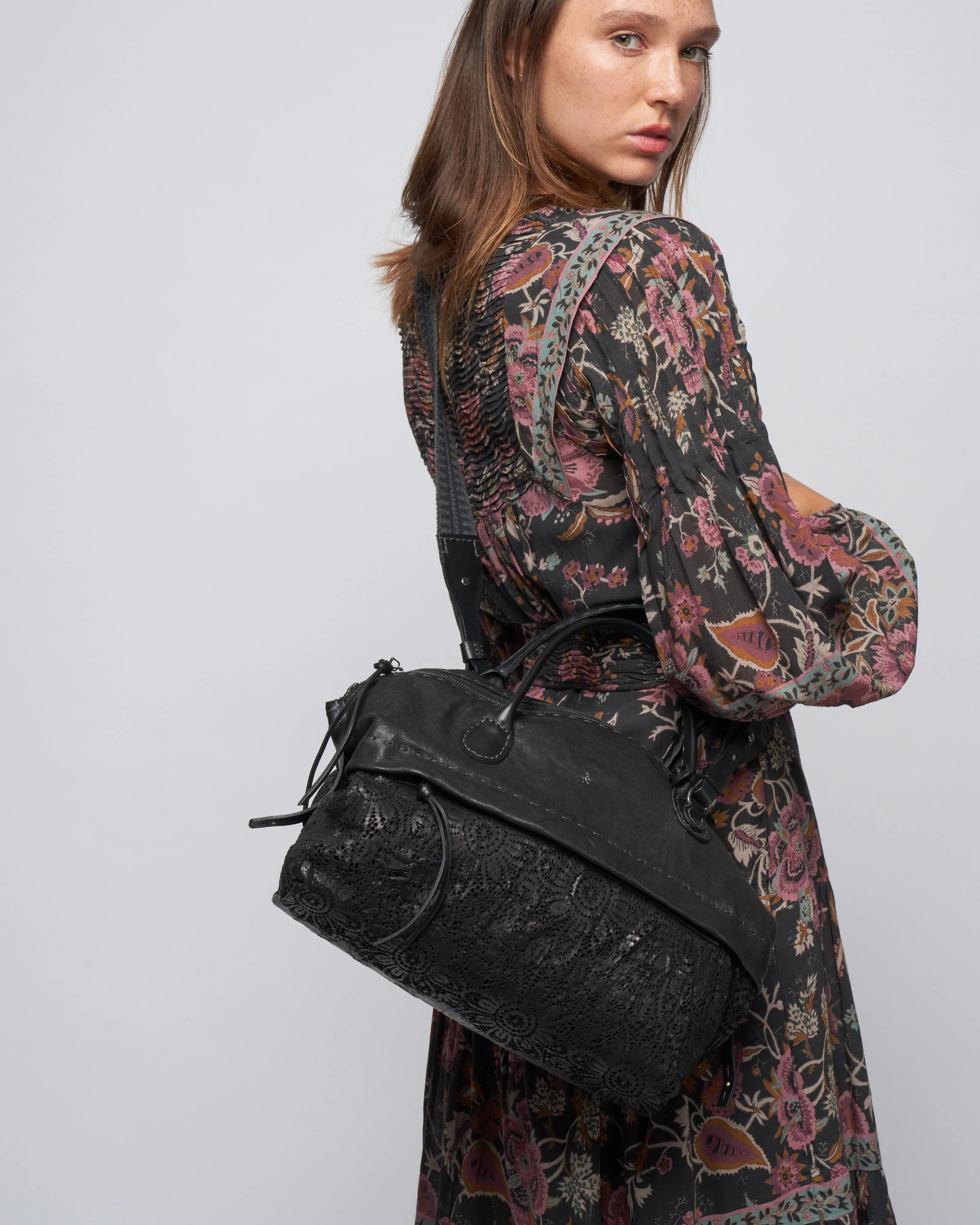pizzo crossbody - nero