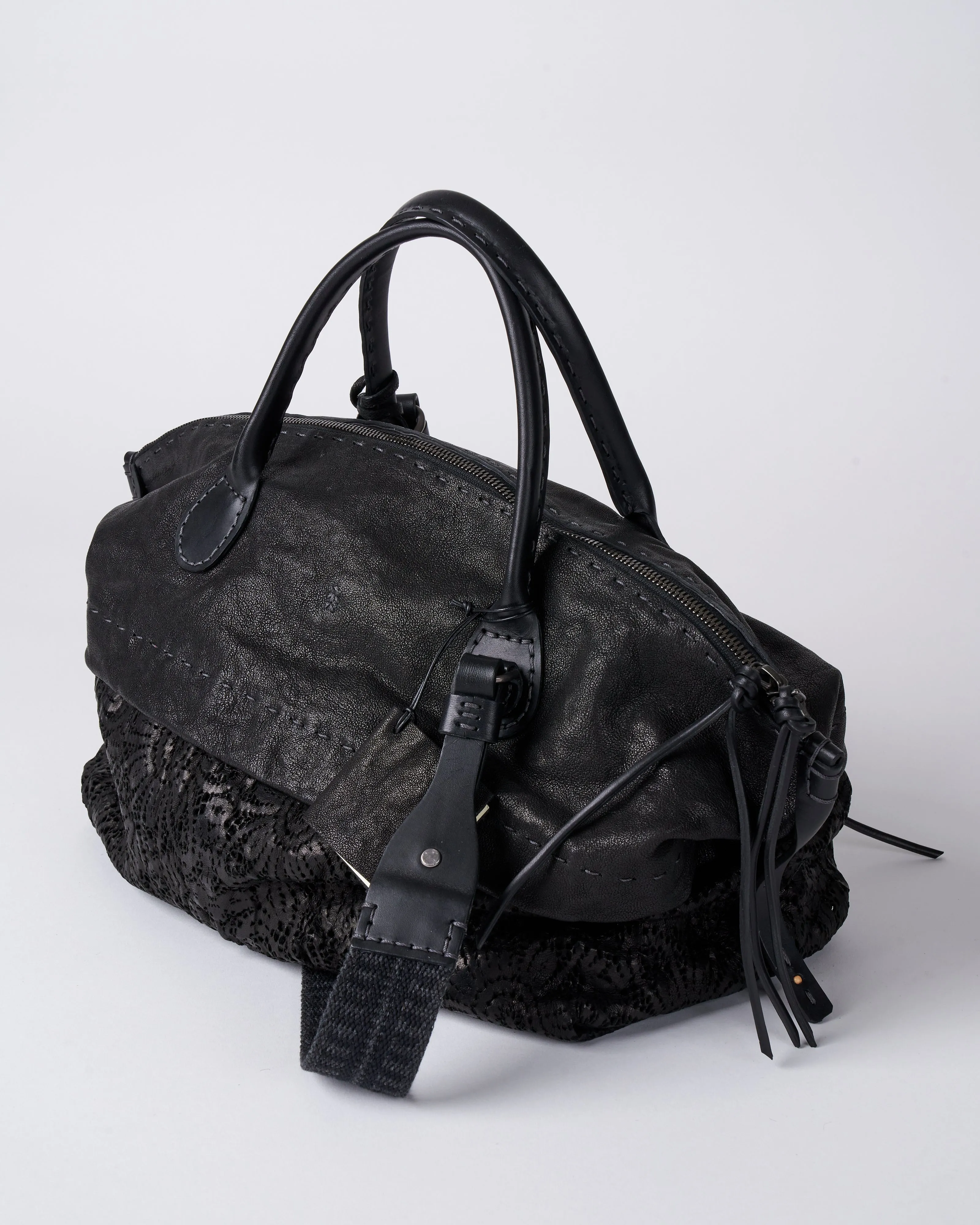 pizzo crossbody - nero