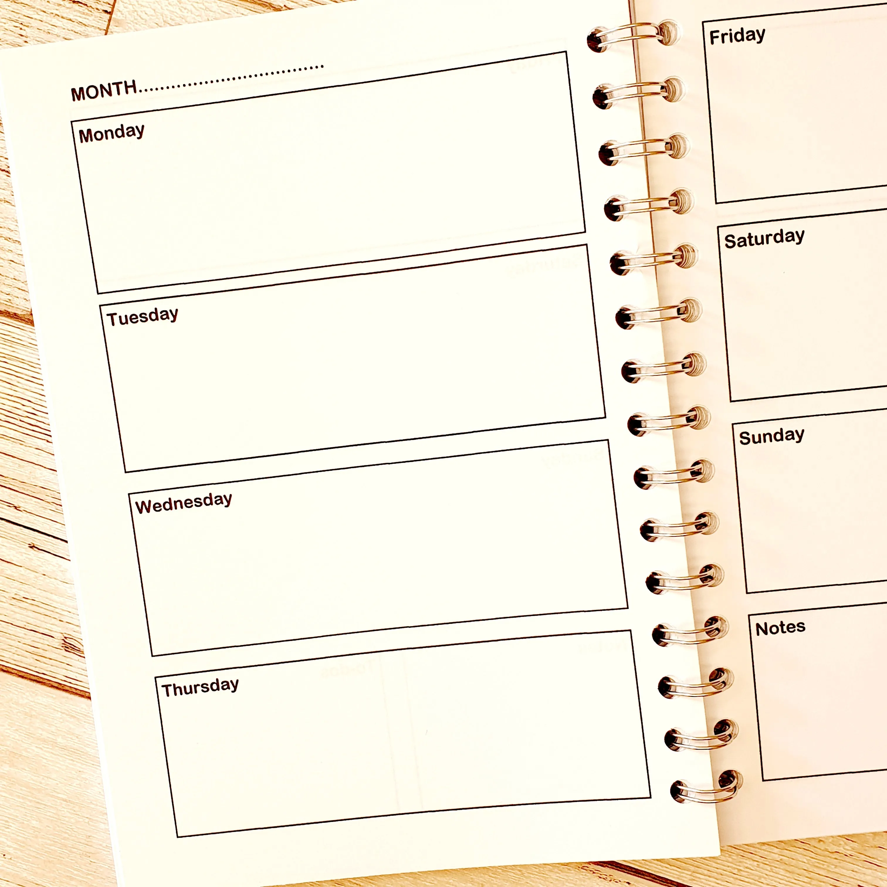 Planner / Diary / Journal- A4 or A5 Spiral Bound with 60 pages