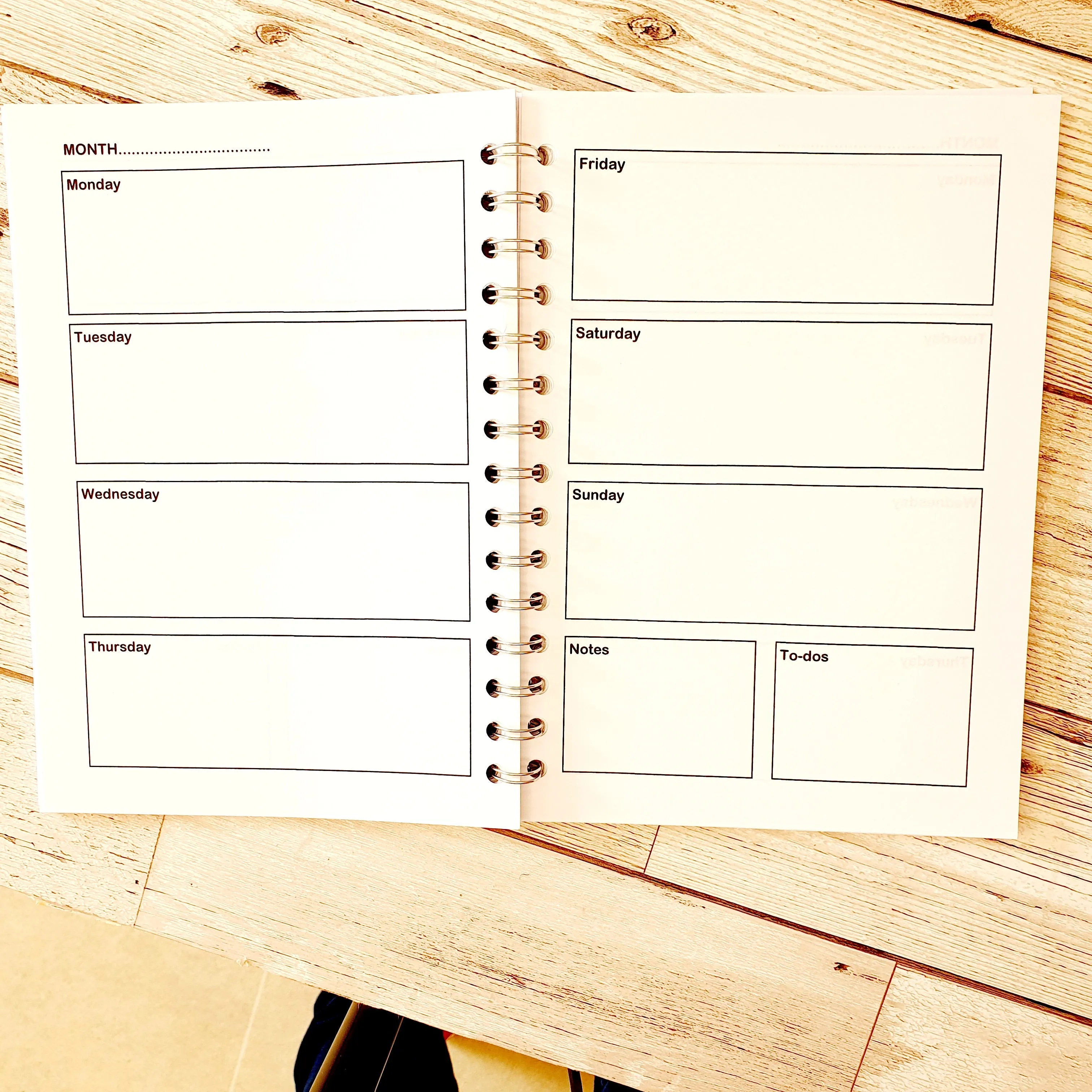 Planner / Diary / Journal- A4 or A5 Spiral Bound with 60 pages