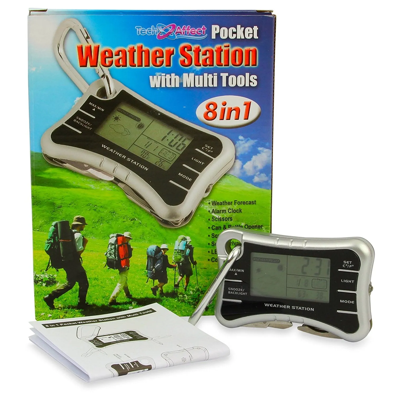 Pocket Weather Station Outdoor Survival Kit - Weather Clock