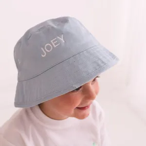 Powder Blue Personalised Bucket Hat