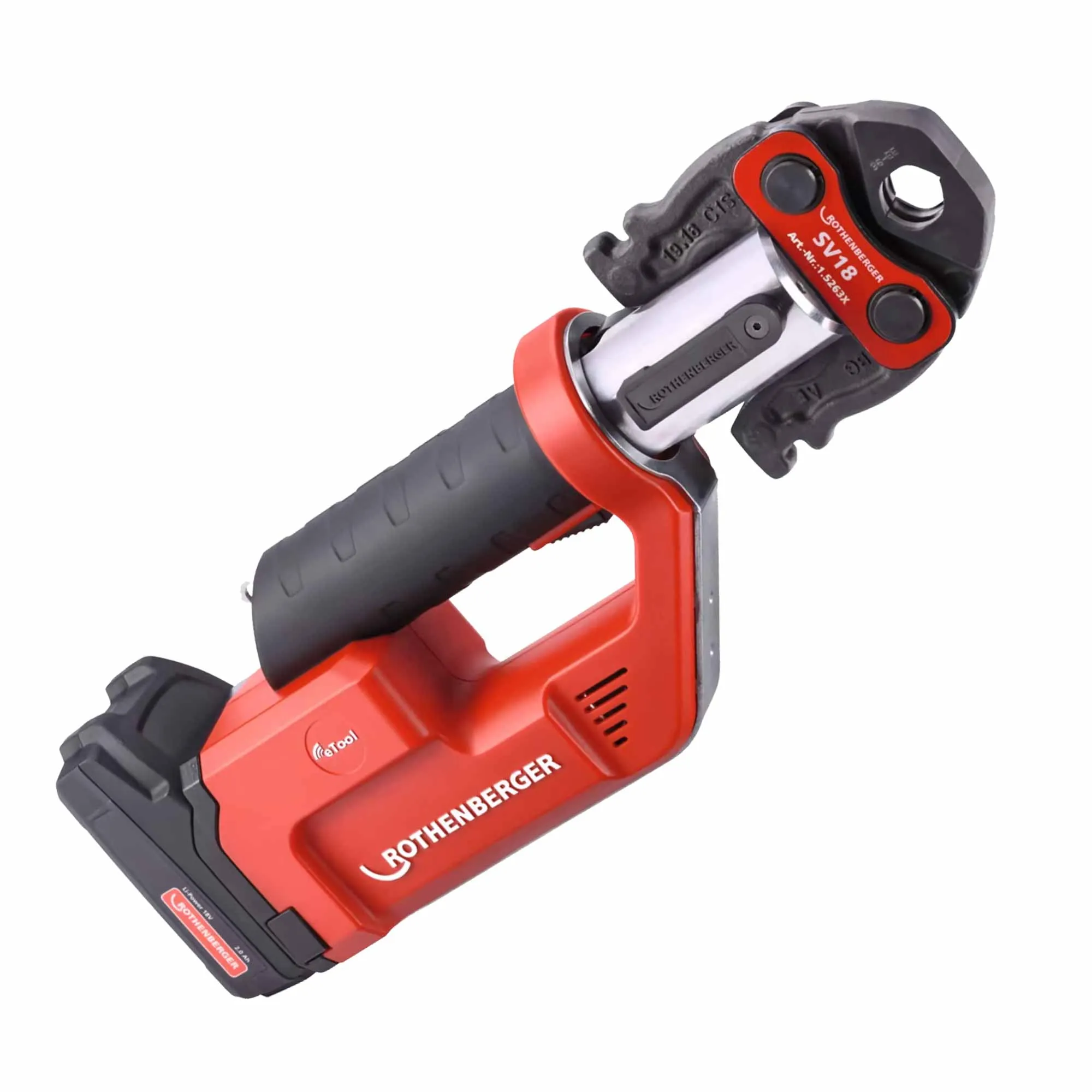 Pressatrice Rothenberger Romax Compact TT 18V 2Ah   set 3 Ganasce