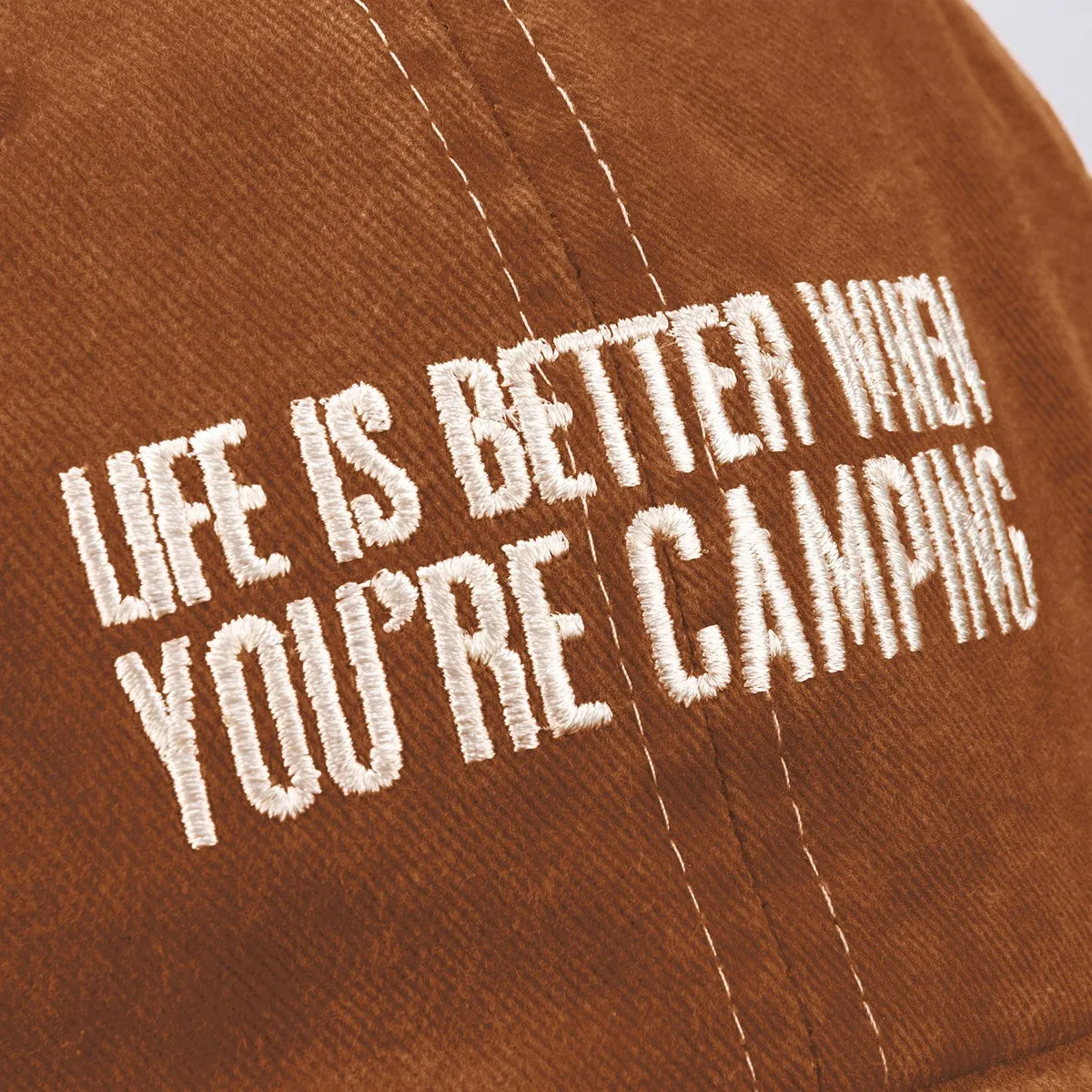 Primitives By Kathy Baseball Cap - Life Is Better When You're Camping