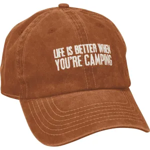 Primitives By Kathy Baseball Cap - Life Is Better When You're Camping