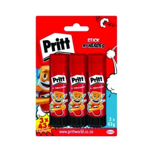 Pritt Gluestick 3PK 43G