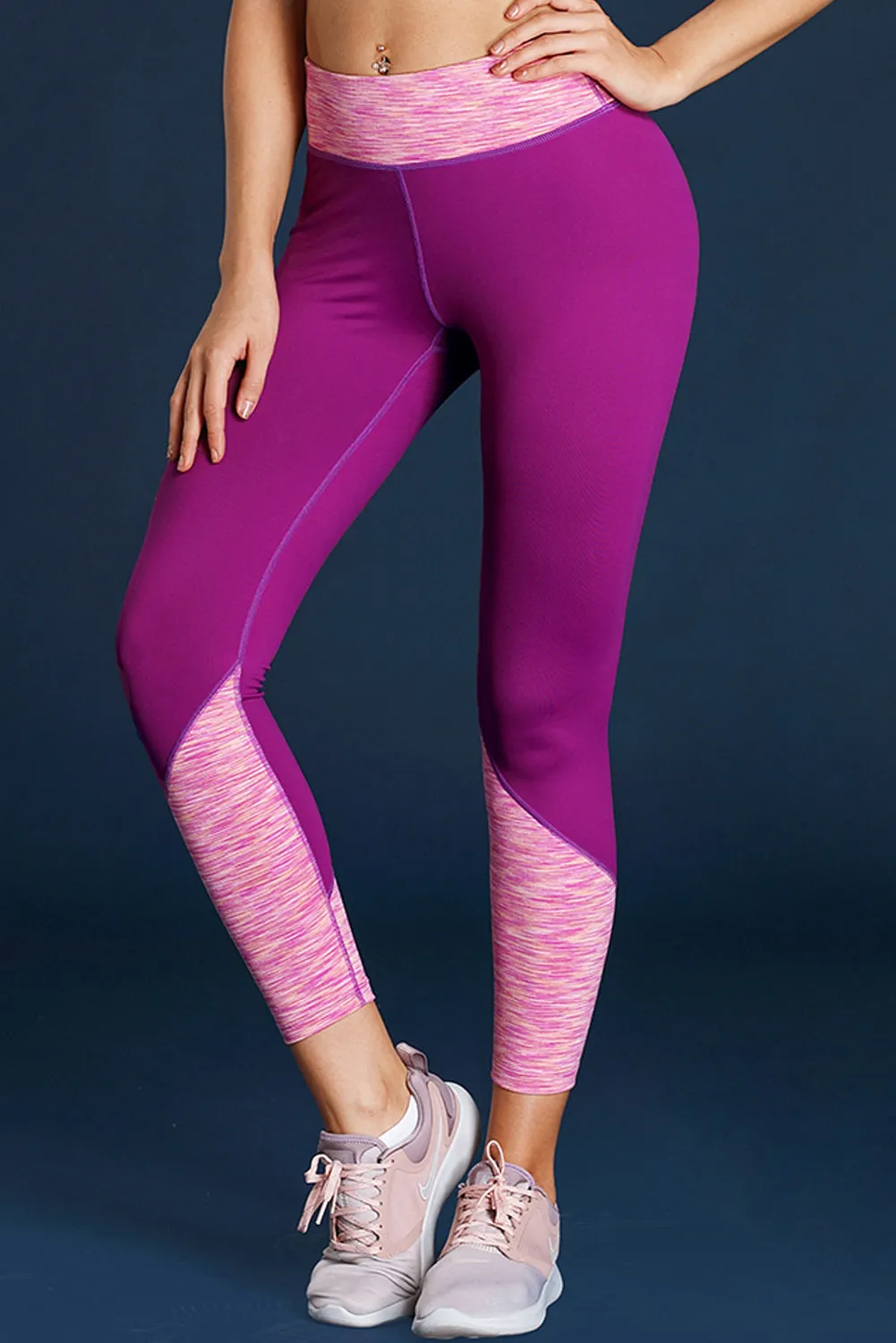 Purple Essential Active Capri Leggings
