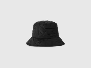 Quilted Black Bucket Hat