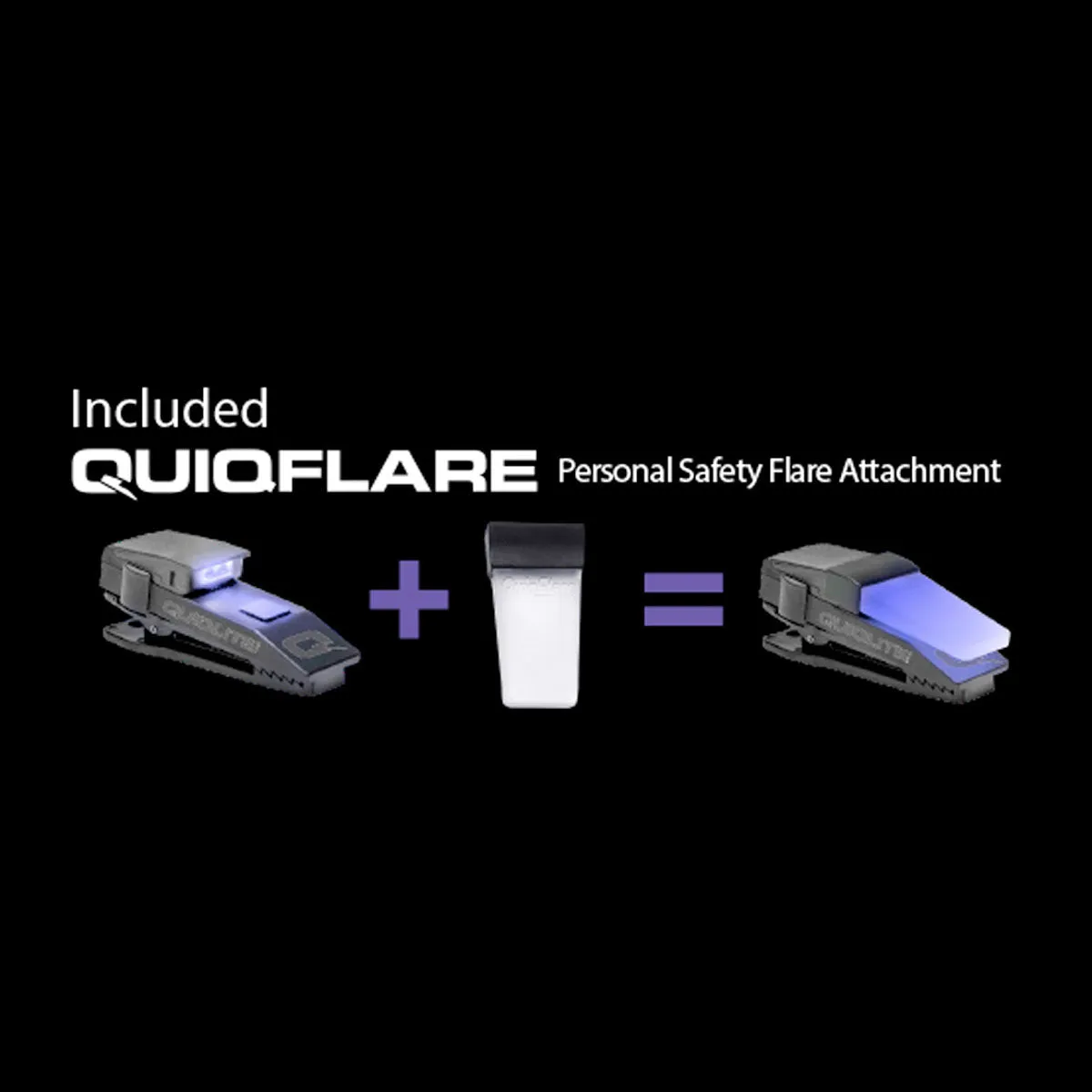 QuiqLite X USB Rechargeable Handsfree Dual LED Lighting - White/White